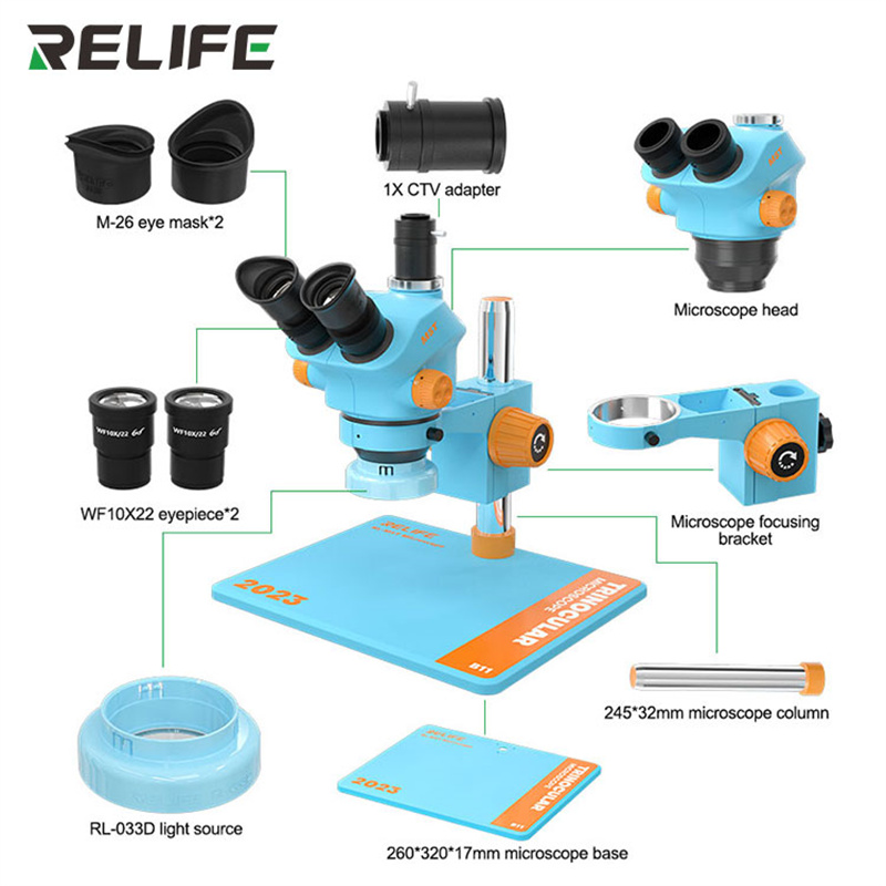 Electronics Repair Microscope - مجهر ثلاثي العينيات للتكبير المستمر من