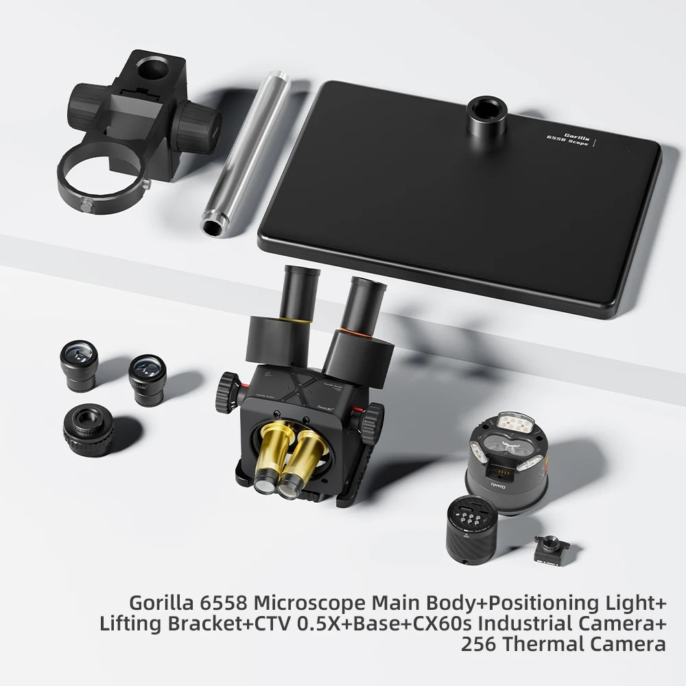 Electronics Repair Microscope - مجهر ثلاثي العدسات Qianli 6558 Gorilla،