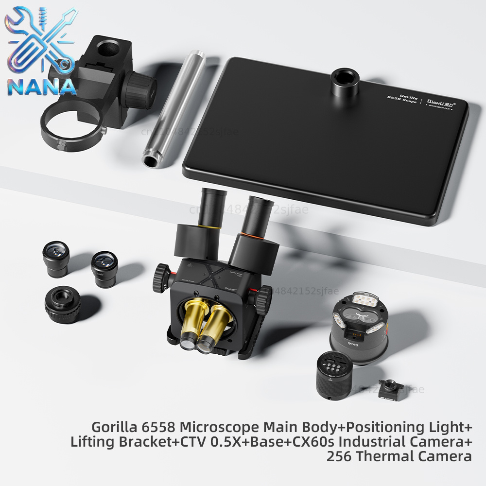 Electronics Repair Microscope - مجهر ثلاثي العدسات Qianli 6558 Gorilla،
