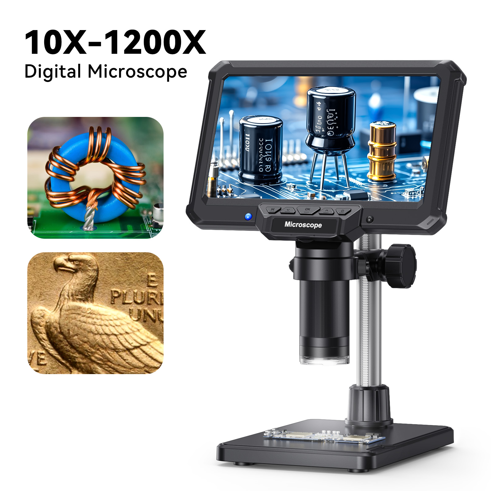 Electronics Repair Microscope - مجهر Hayve رقمي 7 بوصة مع
