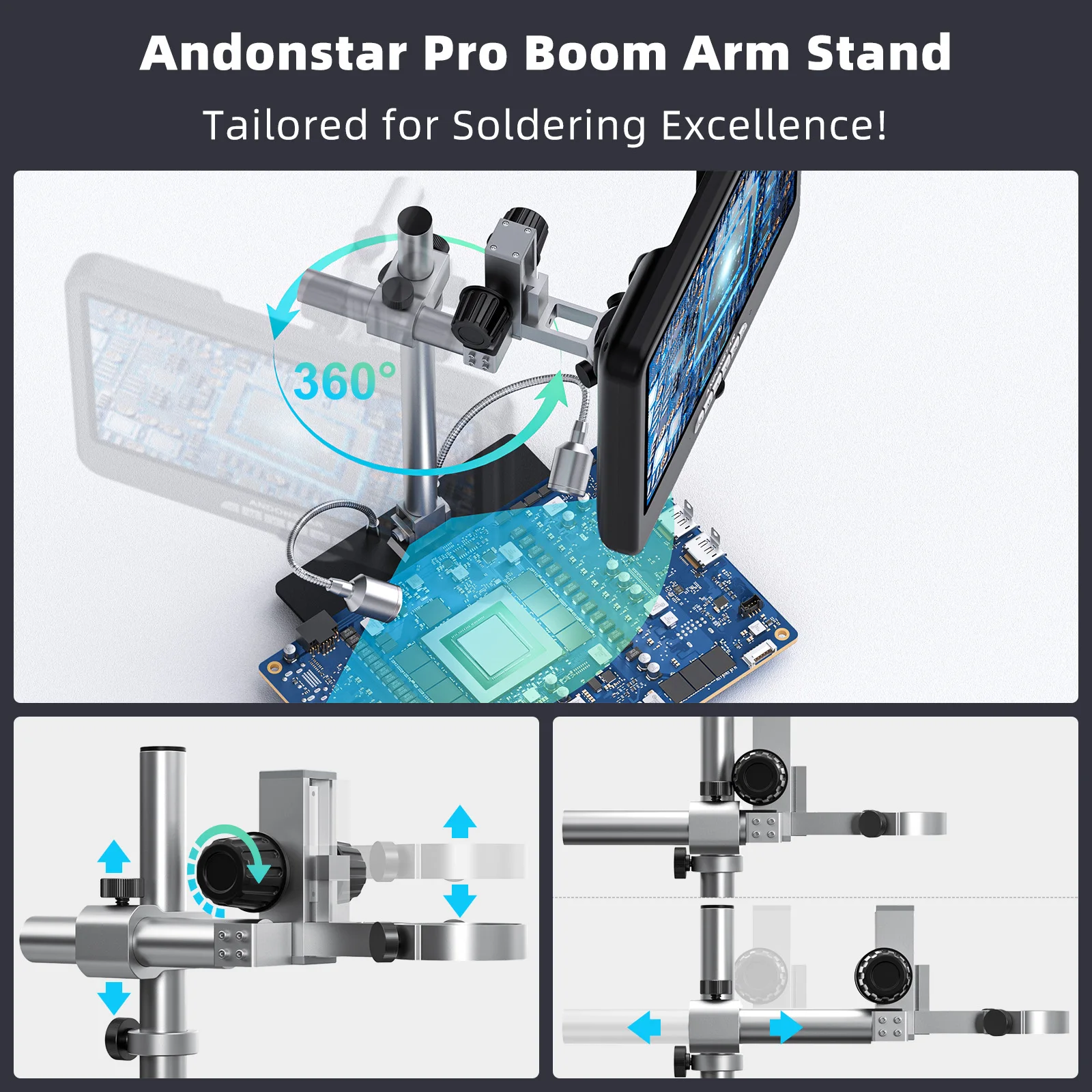 مجهر رقمي Andonstar AD210S-Pro - مراجعة Electronics Repair Microscope وسعره