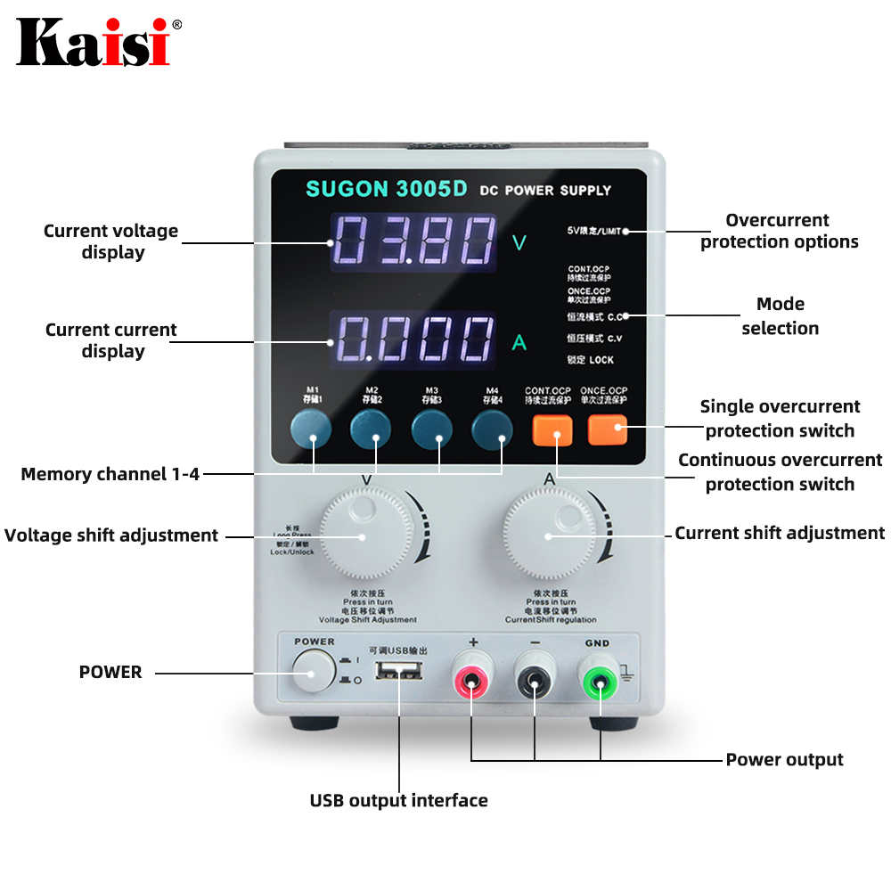 سوغون 3005D 30 فولت 5A تيار مس - مراجعة Electronics Repair Lab وسعره