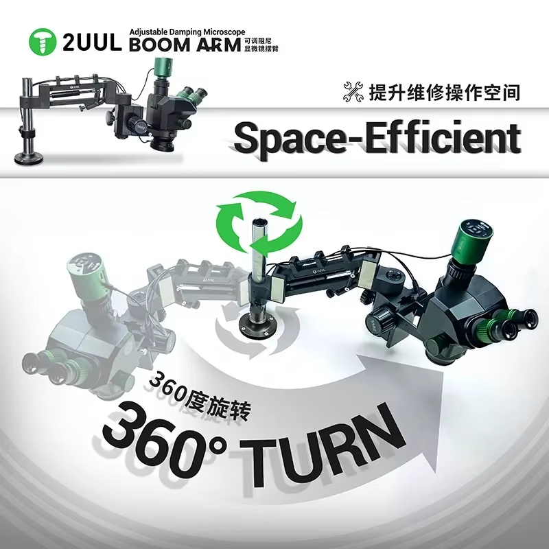 ذراع ميكروسكوب قابل للتعديل 2U - مراجعة Electronics Repair Microscope وسعره