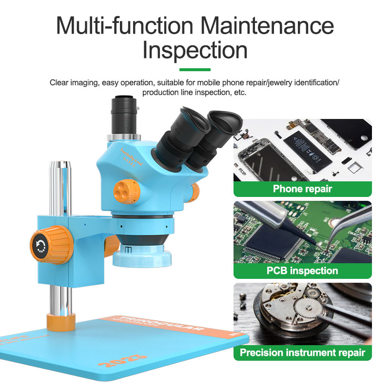 مجهر ثلاثي العينيات للتكبير ال - مراجعة Electronics Repair Microscope وسعره