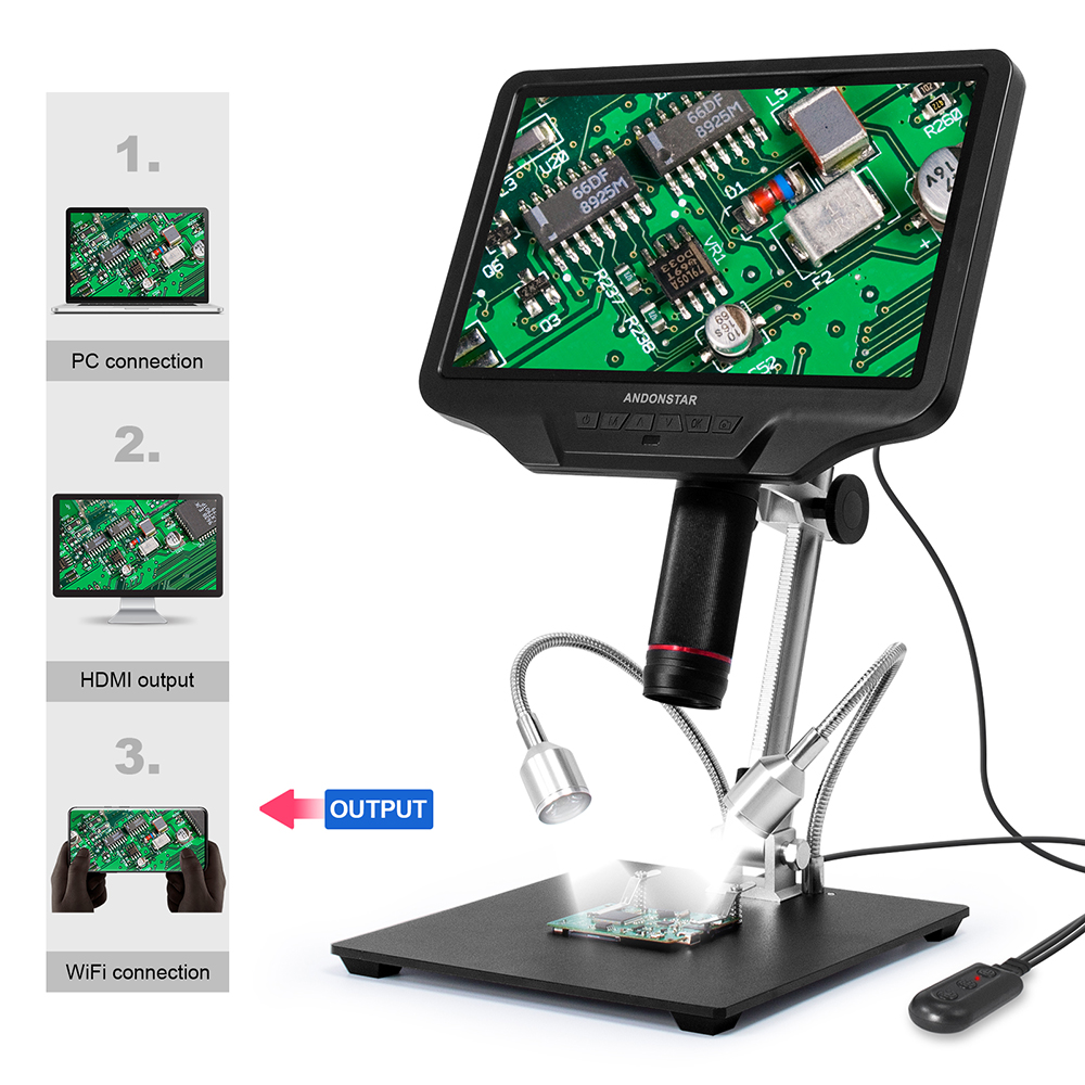 مجرب رقمي HDMI ، مجسبر إلكترون - مراجعة Electronics Repair Microscope وسعره