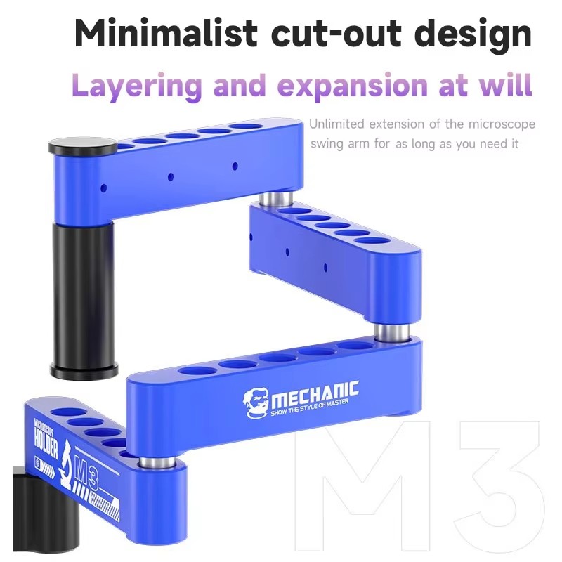 ميكانيكي M3 360 °   ذراع التأر - مراجعة Electronics Repair Microscope وسعره