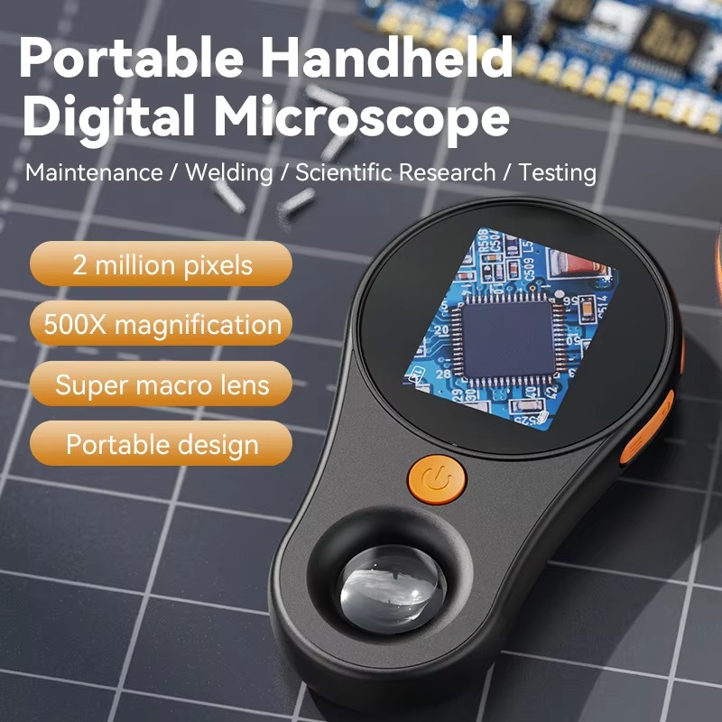 500X يده مجهر رقمي 2 بوصة IPS  - مراجعة Electronics Repair Microscope وسعره