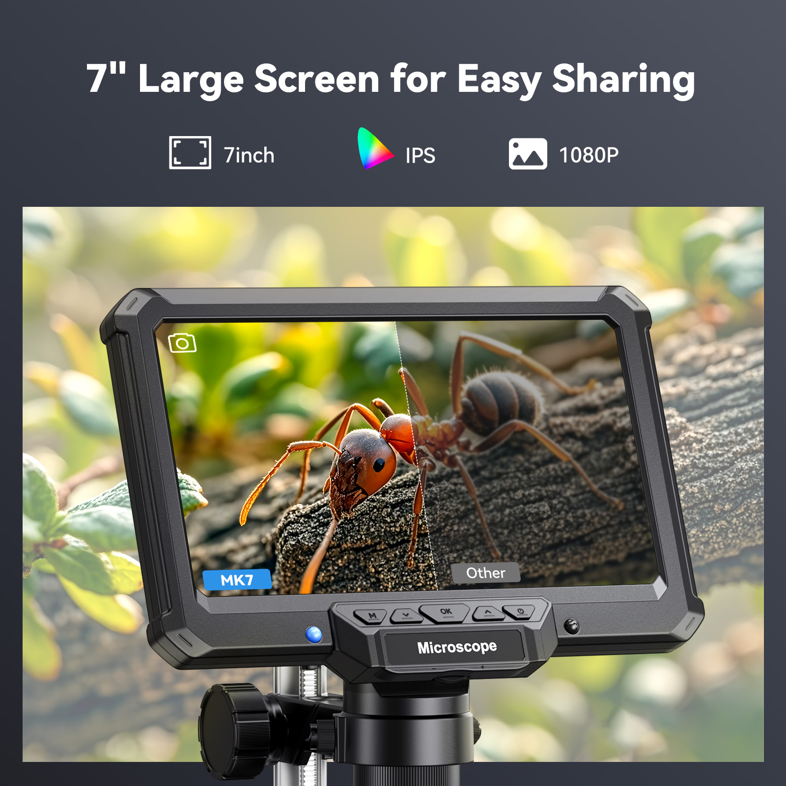 مجهر Hayve رقمي 7 بوصة مع أضوا - مراجعة Electronics Repair Microscope وسعره